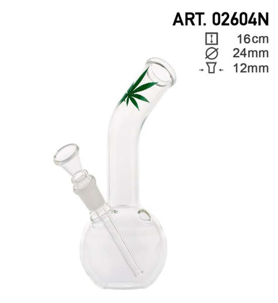 Glas Bong Leaf 16 cm